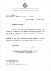 Ofício Promotoria sobre apuração de irregularidades do Município de São Gonçalo do Pará